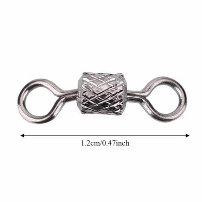 Fishing Barrel Swivels 100 Pcs – High Strength Copper Rotating Connectors for Saltwater Fishing, Barrel Rig Tackle for Hooks, Leaders and Lures - size: 6#