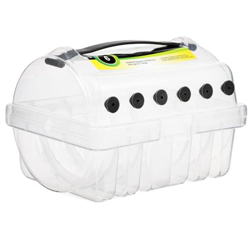 Happyyami Fishing Line Case Line Spool Box Clear Fishing Line Holder Fishing Storage Box Slots Fishing Line Case Fishing Line Organizer Fishing Tool Holder Clear Visibility Fishing Line