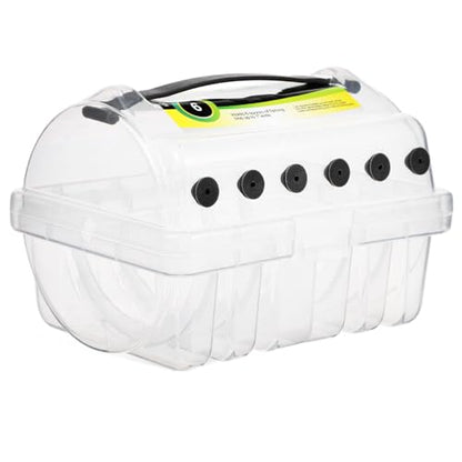 Happyyami Fishing Line Case Line Spool Box Clear Fishing Line Holder Fishing Storage Box Slots Fishing Line Case Fishing Line Organizer Fishing Tool Holder Clear Visibility Fishing Line