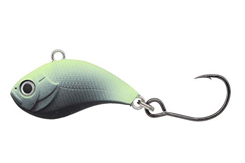 Eurotackle Z-Viber Original - Ultra Light and Ice Fishing Lure - Lipless Crankbait - 1/16oz Rattle Bait (1") - color: Black Hi-Viz (Glow)