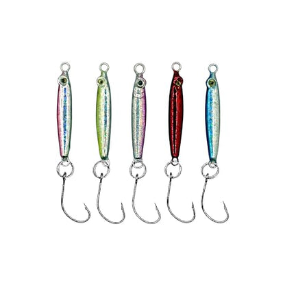 HALYXS/5Pack -Jigging Spoon, Ice Fishing jigs, Spoon Fishing, Jigging Lure, Great Lure for Crappies, Panfish, Walleye, Fresh Water Fishing, Metal (3g/5g) - size: small / 3g