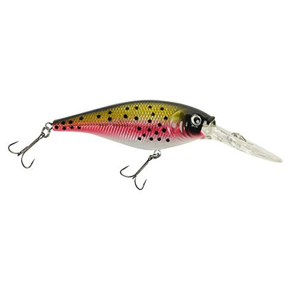 Berkley Flicker Shad Fishing Lure, Rainbow Trout, 1/8 oz, 1 1/2in | 4cm Crankbaits, Size, Profile and Dive Depth Imitates Real Shad, Equipped with Fusion19 Hook - color: Rainbow Trout, size: 1 1/2in - 1/8 oz