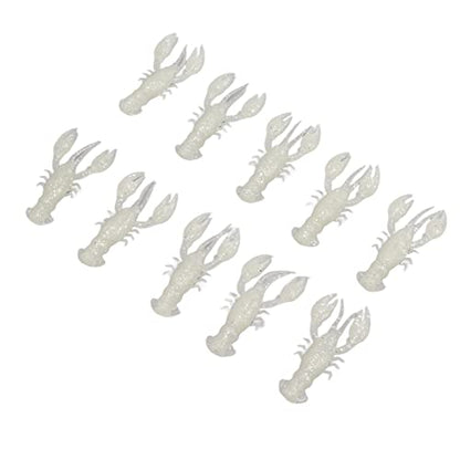 YUYTE Lures Crawfish Bait 10pcs Soft Fishing Lure Crawdad Bait PVC Shrimp Artificial Lure Baits for Freshwater and Saltwater Fishing - color: Luminous