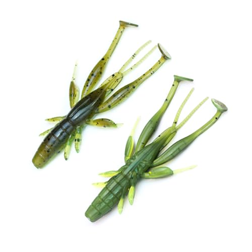 8 PCS Soft Crawfish Lures Fishing Craw Baits Artificial Lures Baits Swimbait for Carp Bass Crawfish Lure Artificial Swimbait Outdoor - color: light green 6