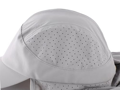 Connectyle Men's Sun Hat with Neck Flap Adjustable Breathable UPF 50+ Sun Protection Baseball Cap for Fishing Hiking Golfing - color: Light Grey