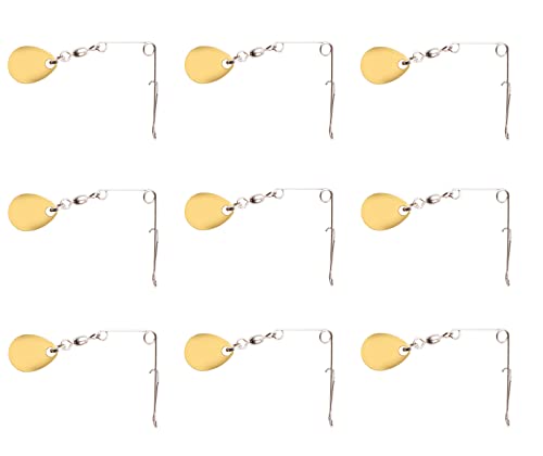 Fishing Spinner Blades for Crappie Spinnerbait - Crappie Fishing Spinner Spin for Jig Lure - style: Gold Colorado