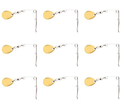 Fishing Spinner Blades for Crappie Spinnerbait - Crappie Fishing Spinner Spin for Jig Lure - style: Gold Colorado