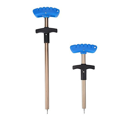 Tbest Fishing Hook Remover Stainless Steel T Shaped Quick Needle Remover Extractor Fish Hook Removing Tools Saltwater Freshwater - size: Small