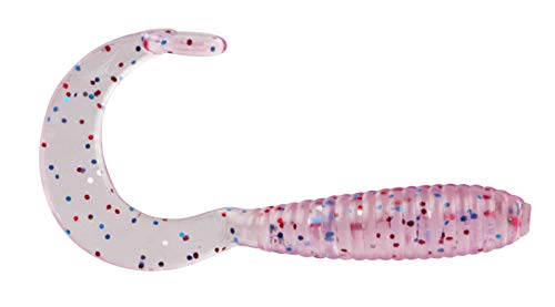 Bobby Garland Hyper Grub Curly-Tail Swim-Bait Crappie Fishing Lure, 2 Inches, Pack of 18 - color: Plum American