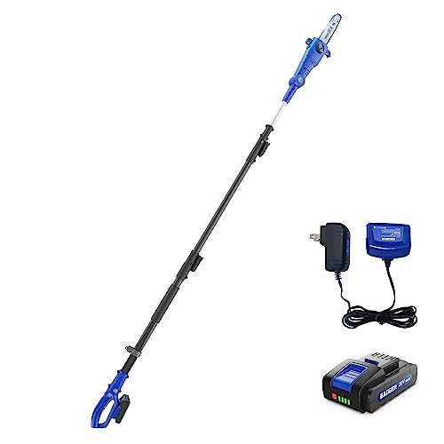 WILD BADGER POWER Cordless Pole Saw 20V 8'' Electric 2.0Ah with Telescoping Pole, 0° to 30° Adjustable Head, Battery and Charger included - style: 20V