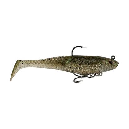 Berkley PowerBait Saltwater Pre-Rigged Cullshad Fishing Soft Bait - color: Silver Flash, size: 4 in (0.5 oz)
