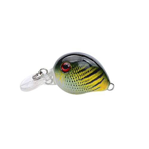 9Pcs 3.3CM/2G Fishing CrankBait Lures – Single Hook Wobbler Baits with Floating Design for Freshwater Bass Trout