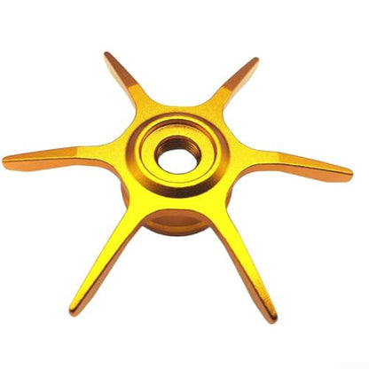 Modified Star Brake For Abu Garcia Max Series B3/B4/P3/P4/P5 Fishing Reel, 6-Star Drag Adjustment Knob, Aluminum Alloy DIY Replacement Part (right hand gold) - color: gold, size: right hand