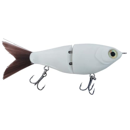 HADORAM Lure Slow Sinking Glide Bait with Fur Tail Lifelike Fishing Tackle for Trout Shad Bass Musky - color: 4.7in-3Pcs