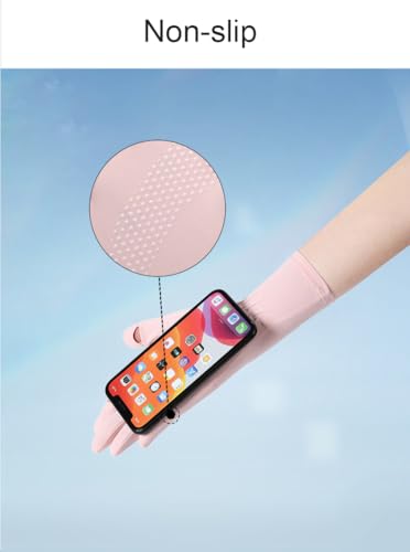 FGSS Summer Sunblock Gloves UV Protection Non-Slip Touchscreen Driving Gloves for Women Cyling Riding Outdoor - color: K Pink