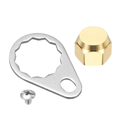 Fishing Reel Screw Nut Caps, Right Handle Knob Locking Plate Nut Replacement Parts - color: Champagne Gold, size: M8