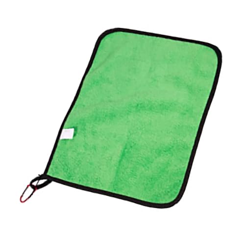 Outdoor Sports Thickening Fishing Towel Microfiber Camping Fishing Towels Wipe with Clip Hands Towel Fishing Accessories - color: Green