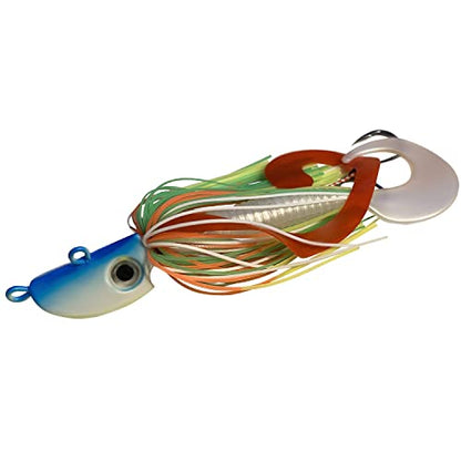 4 Bearded Bucktail Saltwater Octopus Jigs | Striper, Flounder, Fluke, Bass, Bluefish, Blackfish, Offshore, Surf Fishing, Speed, Slow Jigging, Vertical Pitching