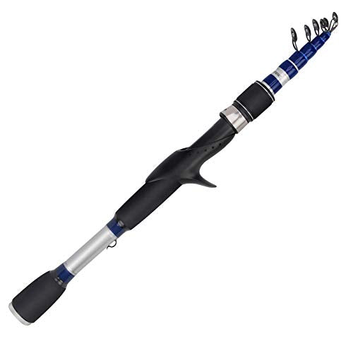 KastKing Compass Telescopic Fishing Rods and Combo, Sensitive Graphite Composite Blank, Easy to Travel, Packs to Just 17" in Length, Stainless Guides and Ceramic Rings, Combos w/ 4+1BB Spinning Reel - size: 6'6" - Medium Heavy, style: Cast - Rod