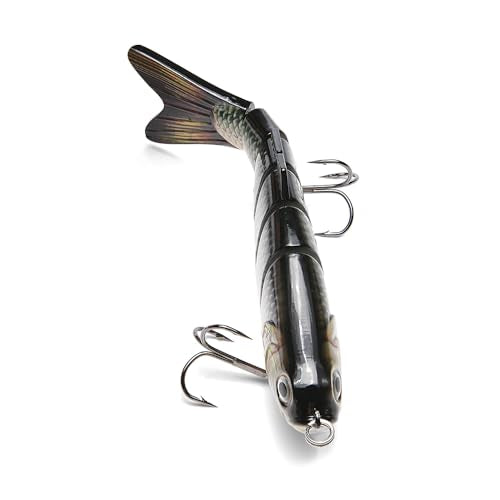Large Multi Jointed Fishing Lures Bait,Big Giant Fishing Bass Lures,Crankbaits Swimbaits with Treble Hook - color: A10-7.87",4oz