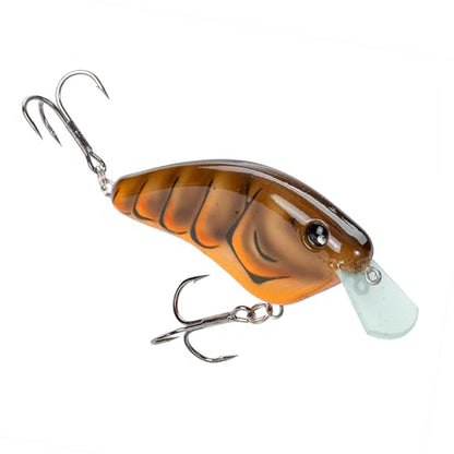 Strike King Hardliner Fishing Lure, Flat Sided Crankbait, Circuit Board Lip, Extra Tight Wobble, Size 4 Treble Hooks - color: Brown Gourd