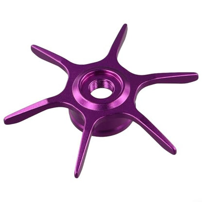 Modified Star Brake For Abu Garcia Max Series B3/B4/P3/P4/P5 Fishing Reel, 6-Star Drag Adjustment Knob, Aluminum Alloy DIY Replacement Part (left hand Purple) - color: Purple, size: left hand