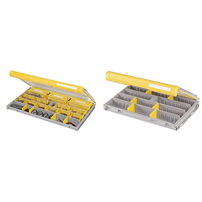 Plano Edge 3600 Terminal Tackle Storage, Gray and Yellow, Includes 10 Hook Retainers, Rustrictor Rust-Resistant Technology, Waterproof Premium Fishing Utility Box