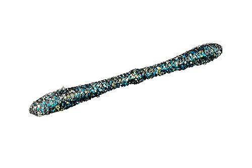 Lunker City Fishing 5" Spanky Worm 3 Pack Bundle Soft Plastic Bass Lure Wacky Rig Salted Jigging Stick Bait, 21 Total Lures, Made in The USA - color: 76 Bluegill