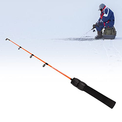 50cm Mini Ice Fishing Rod Short Portable FRP Ice Fishing Pole Portable Fishing Rod with EVA Anti Slip Handle