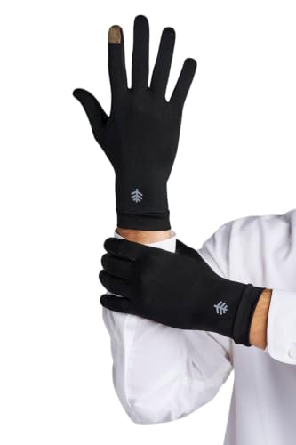 Coolibar Full Finger UV Sun Gloves - UPF 50+ Sun Protection - Gannett - color: Black, size: Large