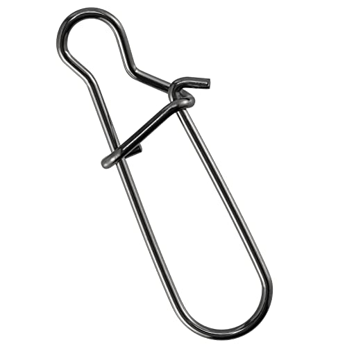 Dr.Fish 100 Pack Duo Lock Fishing Snaps Stainless Steel 26-220LB Lure Snaps Freshwater Saltwater Quick Change Speed Fishing Line Weights Clips - size: #6-110LB-100 Pack