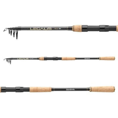 DAIWA Legalis Tele Spin, Length 2.70m / 8.86 Feet, Casting Weight: 0.35–1.76 oz, Telescopic Spinning Fishing Rod