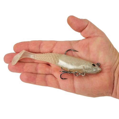 Berkley PowerBait Saltwater Pre-Rigged Cullshad Fishing Soft Bait - color: Cold Beer, size: 6 in (1.625 oz)