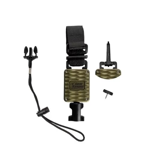 Gear Keeper Aluminum Wading Staff Tether Retractor - Premium Fishing Accessories with Snap Clip and Threaded Stud Mount, QC-II Split Ring & Lanyard Loop - Heavy-Duty Fishing Tools - Made in USA - style: Aluminum Wading Staff Retractor