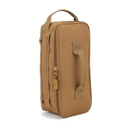 Fishing Tackle Bag Outdoor Camping Cookware Tool Bag Portable Large Capacity Tote Storage Bag Picnic Tactical Soft Case (Tan(13.38''L x 5.51''W x 5.51''H)) - color: Tan(13.38''L x 5.51''W x 5.51''H)
