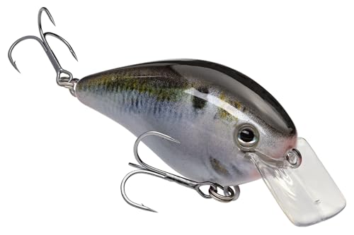 Strike King KVD 1.5 Hard Knock Fishing Lure, 3/8 oz, 3D Lifelike Eyes - color: Natural Shad, size: 3/8oz
