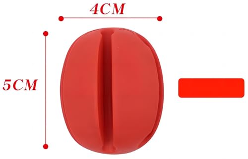 10Pcs Silicone Fishing Rod Holder Straps, 5 Hole Portable Fishing Rod Fixed Ball, Rubber Fishing Pole Clips Fly Fishing Accessories - color: Red