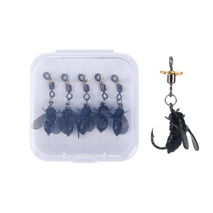 Fly Fishing Lures Kit Fishing Fly,Fly Fishing Kit Fly Fishing Lures,Handmade Lures Assortment Kit Artificial Bait Hooks for Bass Trout Salmon Fishing,Suitable for Freshwater and Saltwater - size: Spiral-winged Fly