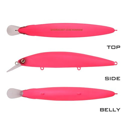 LITTMA Shore Cast 115 Saltwater Sinking Minnow Jerkbait Fishing Plug - color: Halibut killer