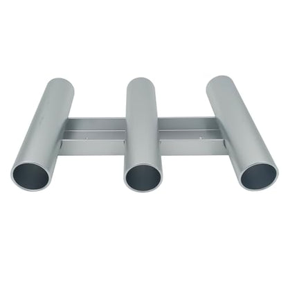 ISURE MARINE Aluminum Fishing Boat Rod Holder, 3 Link Tube Aluminum Rod Rack, Wall-Mounted Fishing Rod Holders ,Tubes Linked Fishing Rod Rack for Garage Boats & Yacht