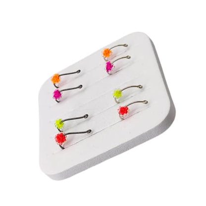 of 8 Angling Hook with Luminescent Fish Eggs Imitations and High Tensile Strength Ideal for Fast Moving Stream Fish Professional Fishing Gear