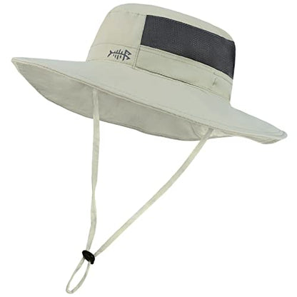 BASSDASH UPF 50+ Sun Fishing Hat Water Resistant with Detachable Neck Flap - color: Pea Green