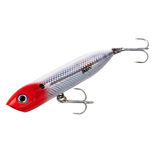 Heddon Chug'N Spook Popper Topwater Fishing Lure for Saltwater and Freshwater - color: Red Head Flash, size: Chug'N Spook Jr (1/2 oz)