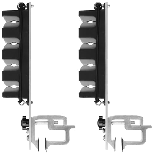 Fishing Rod Holder for Truck Bed, Aluminum Clamp-On Fishing Rod Rack, Holding 4 Rods, Support Horizontal or Vertical Install, Fishing Pole Roof Rack for Pickup