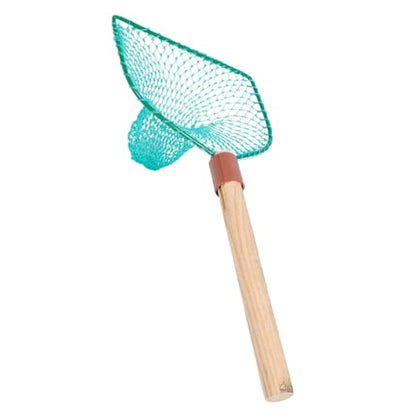 FRCOLOR Fishing Net with Wooden Handle 30cm Large Mesh Handheld Fish Landing Net for Home and Outdoor Fishing