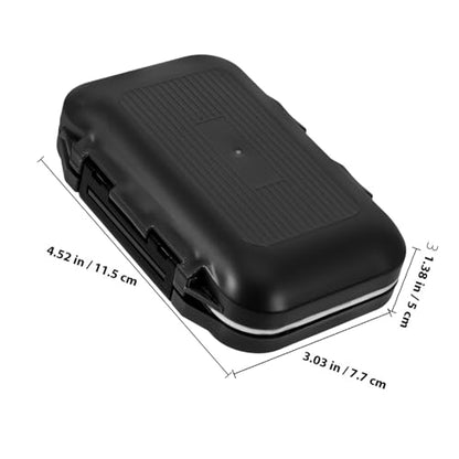 TEHAUX Waterproof Small Fishing Accessory Box with Lure Case and Plastic Tackle Organizer Portable Fishing Gear Storage and Anglers
