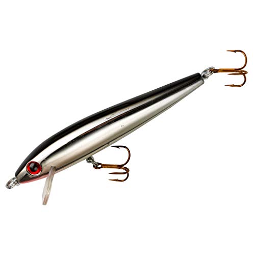 Value Series Minnow Crankbait Shallow Water Fishing Lure - color: Silver/Black, size: 3 1/2"
