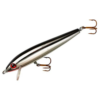 Value Series Minnow Crankbait Shallow Water Fishing Lure - color: Silver/Black, size: 3 1/2"