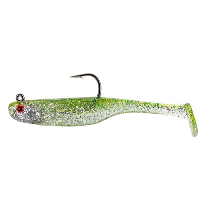 Strike King Homing Minnow Fishing Lure, Pre-Rigged Soft Plastic Swimbait, 3-Pack - color: Baby Bass, size: 3"
