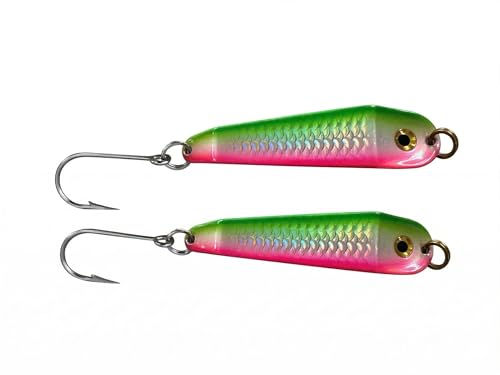 Loony Spoons Max 2-Pack Premium Fishing Lures | Salmon, Trout, Walleye - Saltwater and Freshwater - color: Supermelon, size: Size 3 - 3"